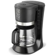 BRUNO καφετιέρα φίλτρου 680W BRN-0086 έως 12 φλυτζάνια 1.2L με αποσπώμενο πλενόμενο φίλτρο σε μαύρο χρώμα
