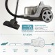 BRUNO ηλεκτρική σκούπα BRN-0137, 800W, 3lt, κυκλωνική, λευκή