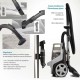 BRUNO ηλεκτρική σκούπα BRN-0137, 800W, 3lt, κυκλωνική, λευκή