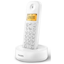 Ασύρματο τηλέφωνο PHILIPS D1601W-34 με ελληνικό μενού σε λευκό χρώμα