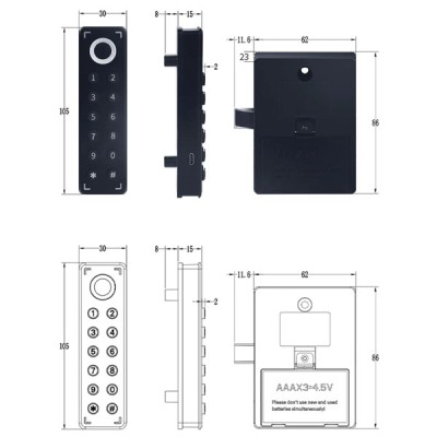 Ηλεκτρικό λουκέτο ασφαλείας KERONG KR-S1030 συνδυασμού & fingerprint με ειδοποίηση χαμηλής τάσης Ηλεκτρικό λουκέτο ασφαλείας KERONG KR-S1030 συνδυασμού & fingerprint με ειδοποίηση χαμηλής τάσης