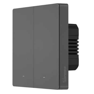 SONOFF smart διακόπτης M5-2C-86 διπλός WiFi σε γκρι χρώμα με λειτουργία χρονοδιακόπτη για απομακρυσμένο έλεγχο φωτισμού SONOFF smart διακόπτης M5-2C-86 διπλός WiFi σε γκρι χρώμα με λειτουργία χρονοδιακόπτη για απομακρυσμένο έλεγχο φωτισμού