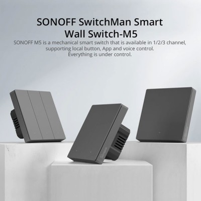 SONOFF smart διακόπτης M5-2C-86 διπλός WiFi σε γκρι χρώμα με λειτουργία χρονοδιακόπτη για απομακρυσμένο έλεγχο φωτισμού SONOFF smart διακόπτης M5-2C-86 διπλός WiFi σε γκρι χρώμα με λειτουργία χρονοδιακόπτη για απομακρυσμένο έλεγχο φωτισμού