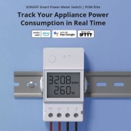 SONOFF smart διακόπτης παρακολούθησης ισχύος POWR320D Wi-Fi 20A για τη διαχείριση εξ αποστάσεως συσκευών & οθόνη ενδείξεων