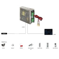 Τροφοδοτικό PULSAR PSB-12V5A, 13.8V 5A με led ενδείξεις 