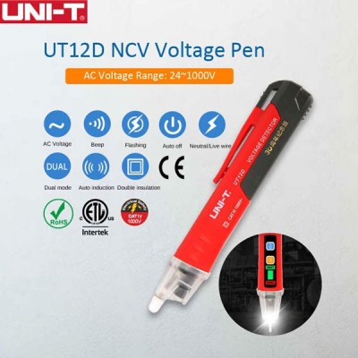 UNI-T ανιχνευτής τάσης ΑC UT12D-EU με ενδειξη led
