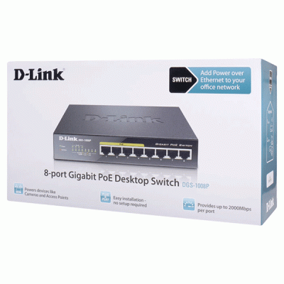 Μεταγωγέας δικτύου 8-Port Gigabit PoE Unmanaged Desktop Switch με 4 θύρες Power-over-Ethernet