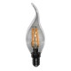 Διακοσμητική λάμπα led Ε14 4W 230V ντιμαριζόμενη 2800k θερμό φως κερί με μύτη C35 400lm διάφανη