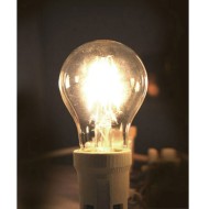 Διακοσμητική λάμπα led αχλάδι E27 4W 230V 2800k θερμό λευκό φως 470Lm Α60 COG διάφανη
