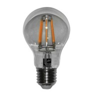 Διακοσμητική λάμπα led αχλάδι E27 ισχύος 6W 230V 2800k θερμό λευκό φως 700lm Α60 COG διάφανη