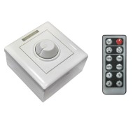 Dimmer για ταινία led μονόχρωμη επίτοιχο χειροκίνητο & τηλεχειριζόμενο 12V 8A/96W-24V 8A/192W