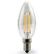 Λάμπα led filament κεράκι C35 Ε14 4W 230V 2700k θερμό λευκό φως 440lumen