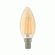 Λάμπα led filament κεράκι amper C35 Ε14 4W 230V ντιμαριζόμενη 2400k θερμό λευκό φως 360lumen