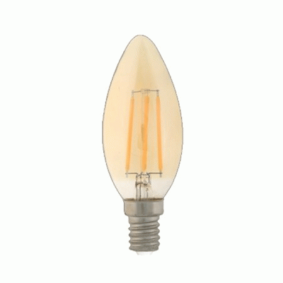 Λάμπα led filament κεράκι amper C35 Ε14 4W 230V ντιμαριζόμενη 2400k θερμό λευκό φως 360lumen