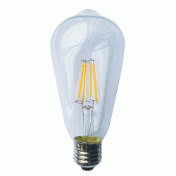 Λάμπα led filament αβοκάντο Ε27 8W 230V 2700k θερμό λευκό φως 880 lumen