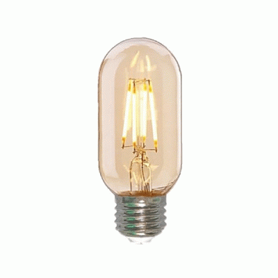 Λάμπα led filament amper T45 Ε27 4W 230V ντιμαριζόμενη 2400k θερμό λευκό φως 360lumen