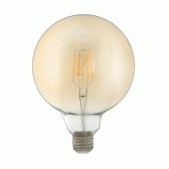 Λάμπα led filament globe Amper G95 Ε27 8W 230V ντιμαριζόμενη 2400k θερμό λευκό φως 680lumen