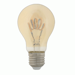 Λάμπα led filament αχλάδι amper spiral Α60 Ε27 6W 230V ντιμαριζόμενη 2400k θερμό λευκό φως 540lumen