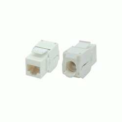 Keystone jack RJ45 UTP CAT 6 tooless 180° σε λευκό χρώμα με UL KJ6-43