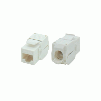 Keystone jack RJ45 UTP CAT 6 tooless 180° σε λευκό χρώμα με UL KJ6-43