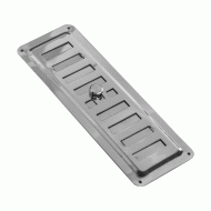 Ανοξείδωτη γρίλλια ανοιγόμενη 7.5x23cm ιδανική για την είσοδο - έξοδο του αέρα σε γραφεία βιομηχανικούς χώρους και τζάκια