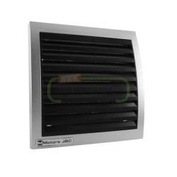 Εξαεριστήρας μπάνιου μαύρο-inox Φ150mm 46W τετράγωνος σειρά ММ-150 220V 240 m³/h 46dB