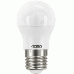 Λάμπα led σφαιρική Φ45 E27 7.2W 230V 2700k θερμό λευκό φως δέσμης 220° 806lm