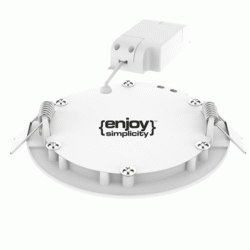 Led panel λευκό στρογγυλό χωνευτό 6.5W 230V 4000k ενδιάμεσο λευκό φως 110° 350lm