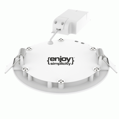 Led panel λευκό στρογγυλό χωνευτό 6.5W 230V 4000k ενδιάμεσο λευκό φως 110° 350lm