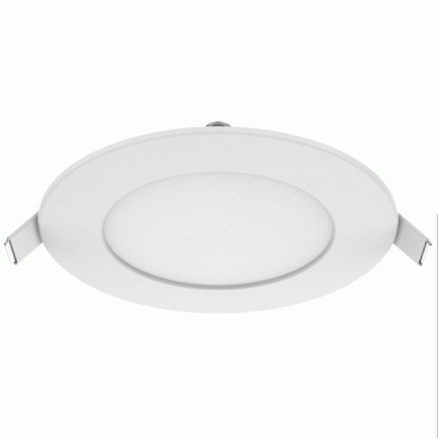 Led panel λευκό στρογγυλό χωνευτό 6.5W 230V 4000k ενδιάμεσο λευκό φως 110° 350lm