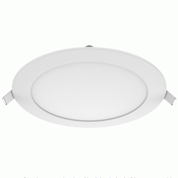 Led panel λευκό στρογγυλό χωνευτό 12W 230V 4000k ενδιάμεσο φως 110° 800lm