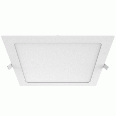 Led panel λευκό τετράγωνο χωνευτό 18W 230V 4000k ενδιάμεσο λευκό φως 110° 1300lm