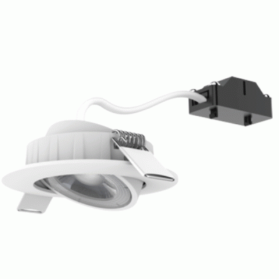 Led σποτ λευκό στρογγυλό με ρυθμιζόμενη κλίση 5W 230V 3000k θερμό λευκό φως 36° 450lm με Driver