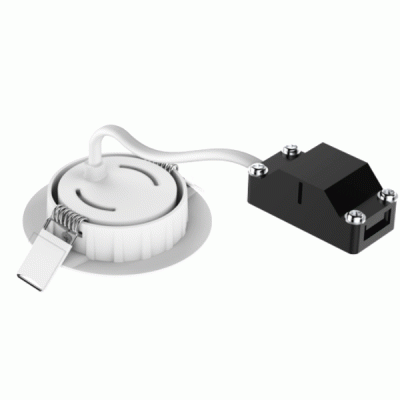 Led σποτ λευκό στρογγυλό με ρυθμιζόμενη κλίση 5W 230V 3000k θερμό λευκό φως 36° 450lm με Driver
