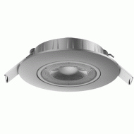 Led σποτ Silver στρογγυλό με ρυθμιζόμενη κλίση 5W 230V 3000k θερμό λευκό φως 36° 450lm και ενσωματομένο Driver 