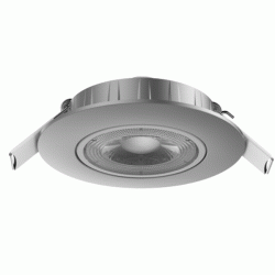 Led σποτ Silver στρογγυλό με ρυθμιζόμενη κλίση 5W 230V 3000k θερμό λευκό φως 36° 450lm και ενσωματομένο Driver 