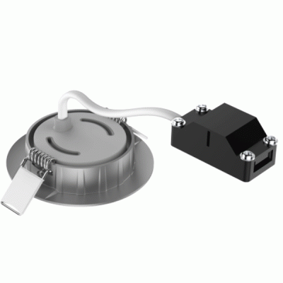 Led σποτ Silver στρογγυλό με ρυθμιζόμενη κλίση 5W 230V 3000k θερμό λευκό φως 36° 450lm και ενσωματομένο Driver Led σποτ Silver στρογγυλό με ρυθμιζόμενη κλίση 5W 230V 3000k θερμό λευκό φως 36° 450lm και ενσωματομένο Driver