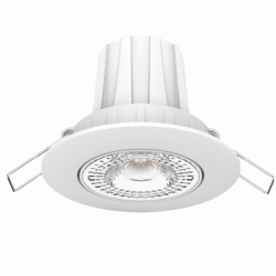 Led σποτ λευκό στρογγυλό 8W με ρυθμιζόμενη κλίση ντιμαριζόμενο 230V 4000k ενδιάμεσο λευκό φως 36° 720lm 