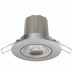 Led σποτ Silver στρογγυλό με ρυθμιζόμενη κλίση 8W 230V 3000k θερμό λευκό φως 36° 680lm Dimmable