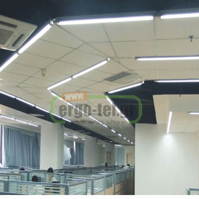 Φωτιστικό σκαφάκι για μία λάμπα LED T8 G13 90cm 230V τύπου φθορίου λευκό τροφοδοσία 1 άκρου