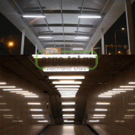 Φωτιστικό σκαφάκι για δύο λάμπες LED T8 120cm τύπου φθορίου λευκό με τροφοδοσία στο 1 άκρο