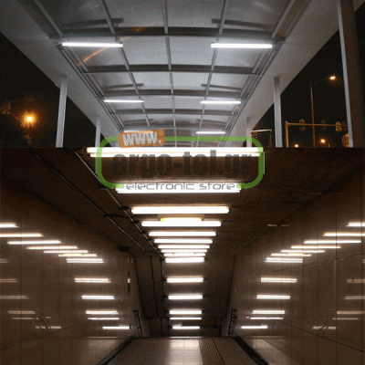 Φωτιστικό σκαφάκι για δύο λάμπες LED T8 90cm τύπου φθορίου λευκό με τροφοδοσία στο 1 άκρο