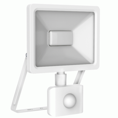 Προβολέας led λευκός Enjoy με ανιχνευτή κίνησης 20W 230V 3000k θερμό λευκό φως 1800lm στεγανός IP65