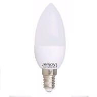 Λάμπα led κεράκι E14 5.5W 230V 6500k ψυχρό λευκό φως δέσμης 180° 480 lumen 15000h