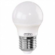 Λάμπα led σφαιρική Ø45 E27 3W 230V 6500k ψυχρό λευκό φως δέσμης 180° 290 lumen 15000h