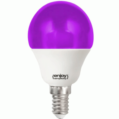 Λάμπα led P45 σφαιρική Ε14 1.8W 230V μωβ φως δέσμης 180° enjoy simplicity 15000h