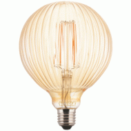 Λάμπα led filament G125x175 Globe μελί Ε27 5.5W 230V 2200k θερμό λευκό φως δέσμης 280°
