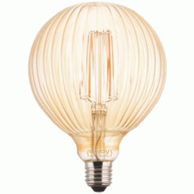 Λάμπα led filament G125x175 Globe μελί Ε27 5.5W 230V 2200k θερμό λευκό φως δέσμης 280°