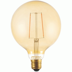 Λάμπα led fillament Globe μελί G125-2 E27 2.5W 230V 2200k θερμό λευκό φως enjoy simplicity Dimmable