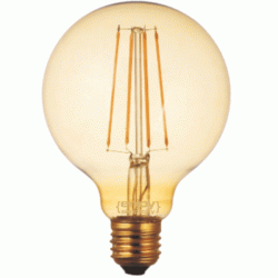 Λάμπα led fillament Globe μελί G95-4 E27 4W 230V 2200k θερμό λευκό φως enjoy simplicity Dimmable